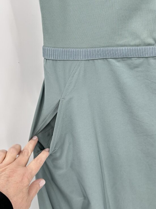ATHLETA RYDER DRESS midi minimalistic gray XL sleeveless athleisure pockets - Picture 7 of 13